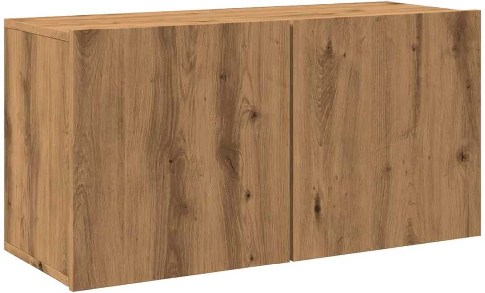 TV staliukas Prie sienos montuojama TV spintelė, artisano ąžuolo, 80x30x41cm