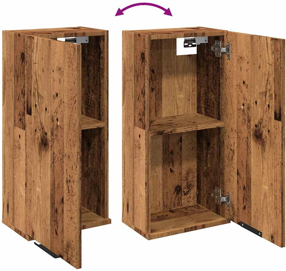 Prie sienos montuojama vonios spintelė, medienos, 32x20x67cm