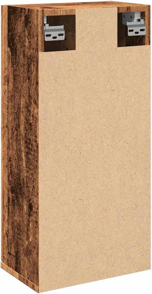 Prie sienos montuojama vonios spintelė, medienos, 32x20x67cm