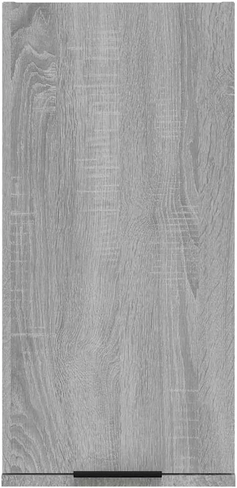 Prie sienos montuojama vonios spintelė, pilka, 32x20x67cm