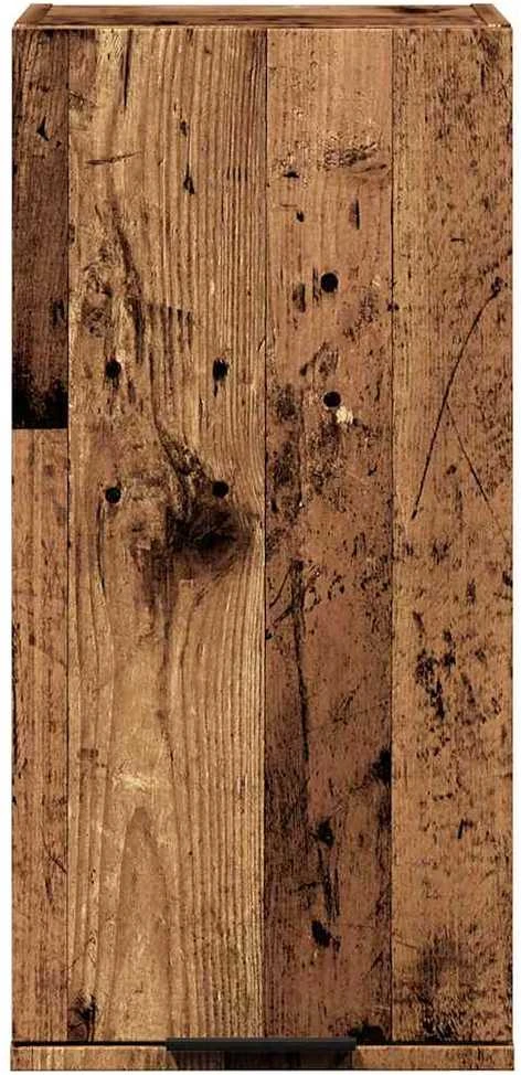 Prie sienos montuojama vonios spintelė, medienos, 32x20x67cm