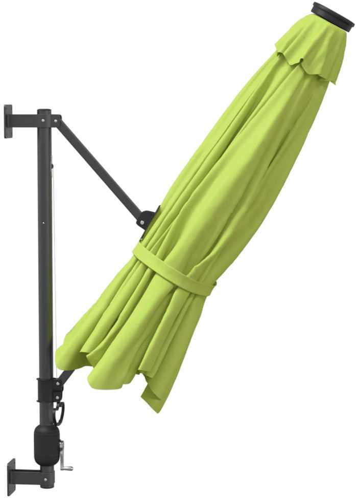 Prie sienos montuojamas skėtis, obuolio žalias, 290cm