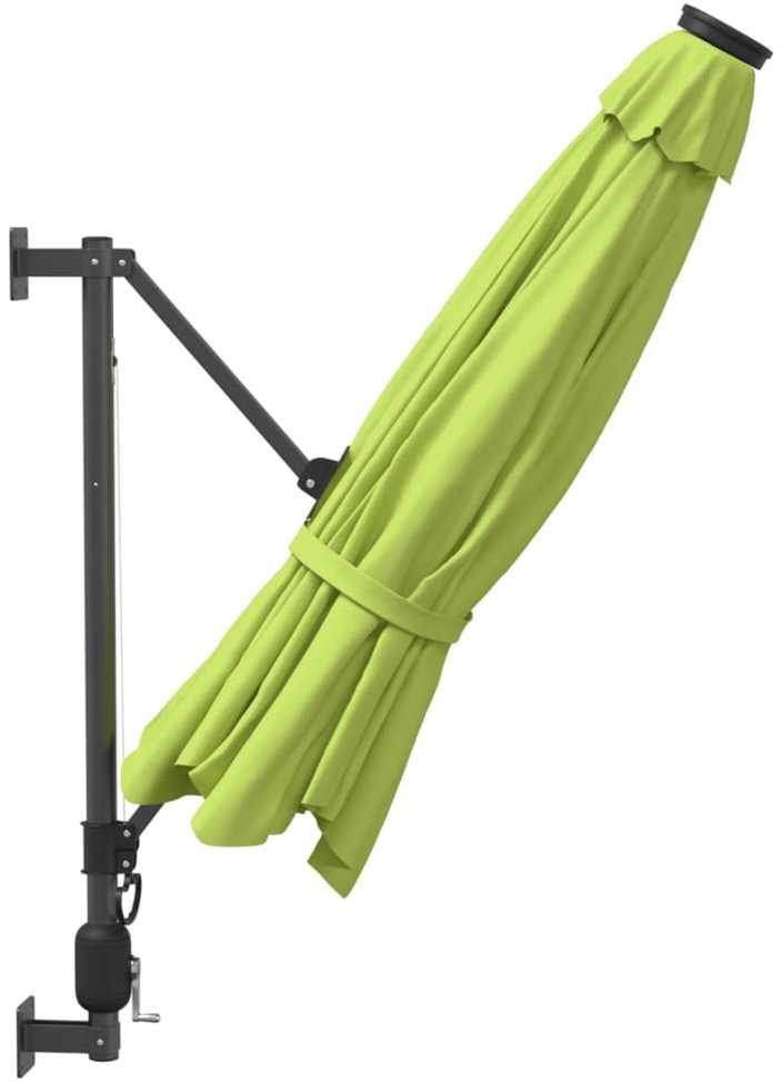 Prie sienos montuojamas skėtis, obuolio žalias, 290cm