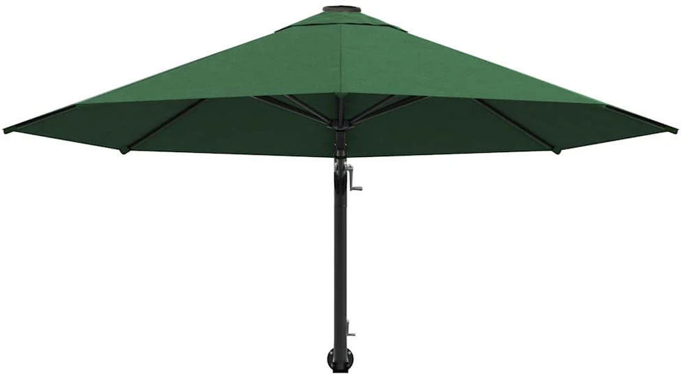 Prie sienos montuojamas skėtis su stulpu, žalias, 300cm