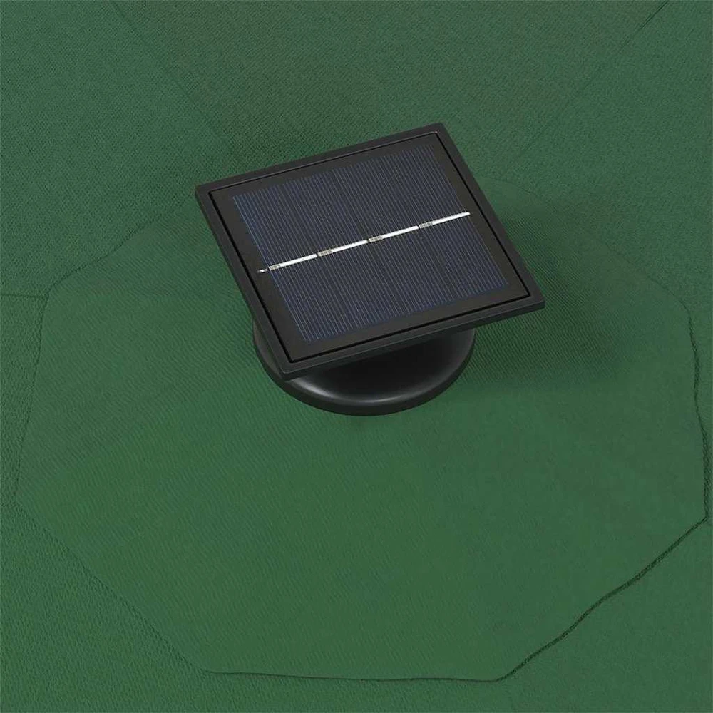 Prie sienos montuojamas sodo skėtis su LED, žalias, 300cm