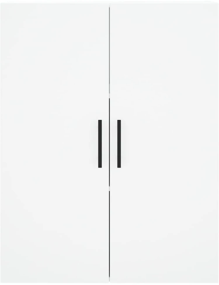 Prie sienos montuojamos spintelės, 2vnt., baltos, 69,5x34x90cm