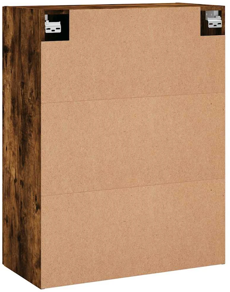 Prie sienos montuojamos spintelės, 2vnt., dūminės, 69,5x34x90cm