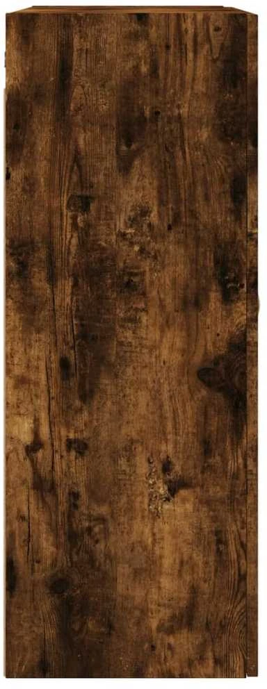 Prie sienos montuojamos spintelės, 2vnt., dūminės, 69,5x34x90cm
