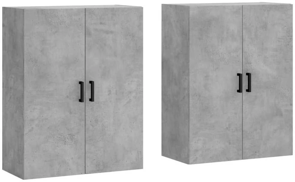Prie sienos montuojamos spintelės, 2vnt., betono, 69,5x34x90cm