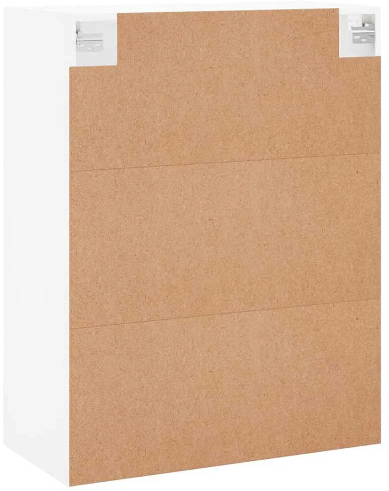 Prie sienos montuojamos spintelės, 2vnt., baltos, 69,5x34x90cm
