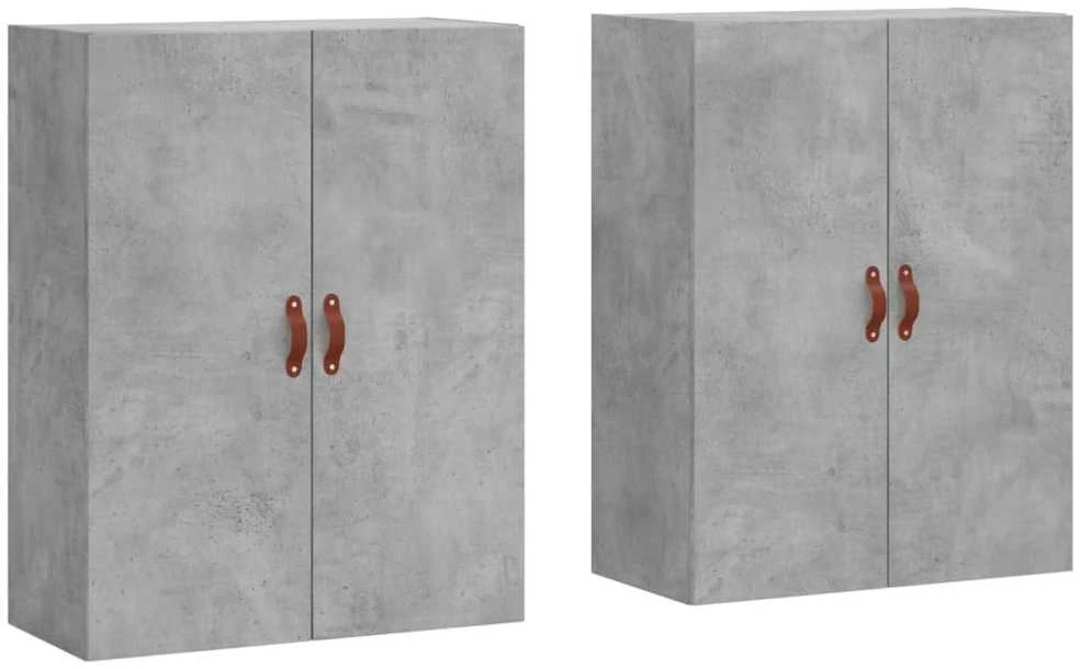 Prie sienos montuojamos spintelės, 2vnt., betono, 69,5x34x90cm
