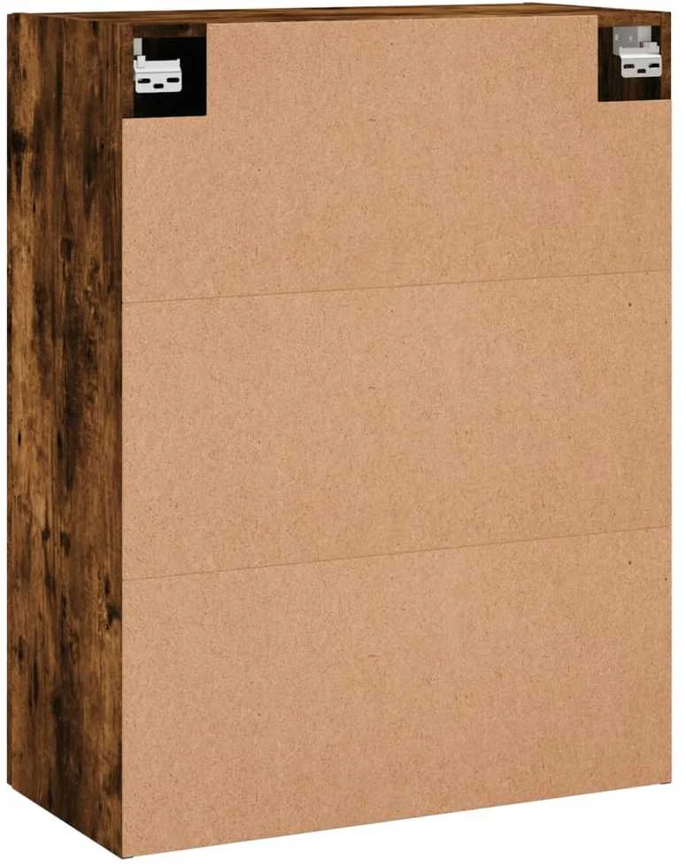Prie sienos montuojamos spintelės, 2vnt., dūminės, 69,5x34x90cm