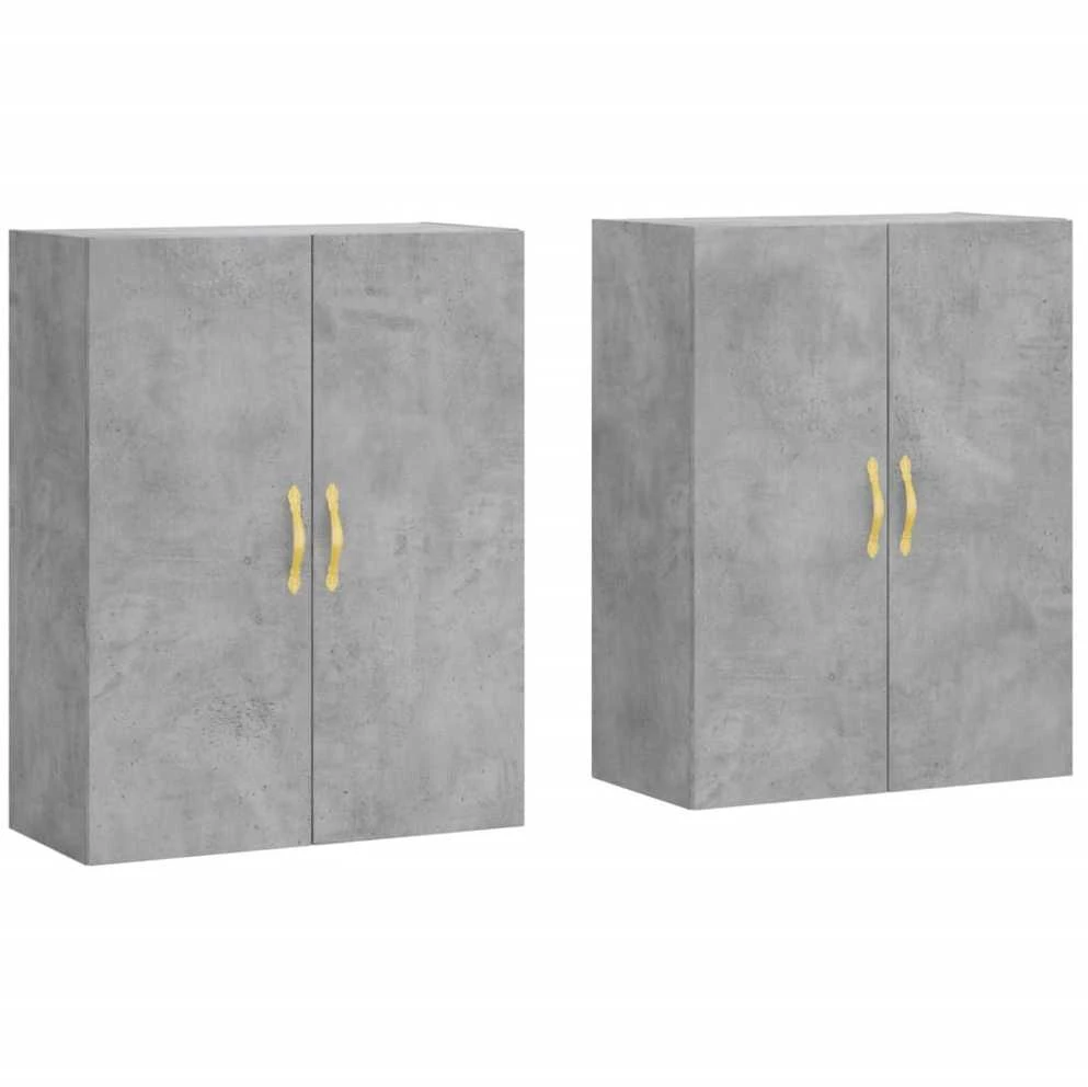 Prie sienos montuojamos spintelės, 2vnt., betono, 69,5x34x90cm