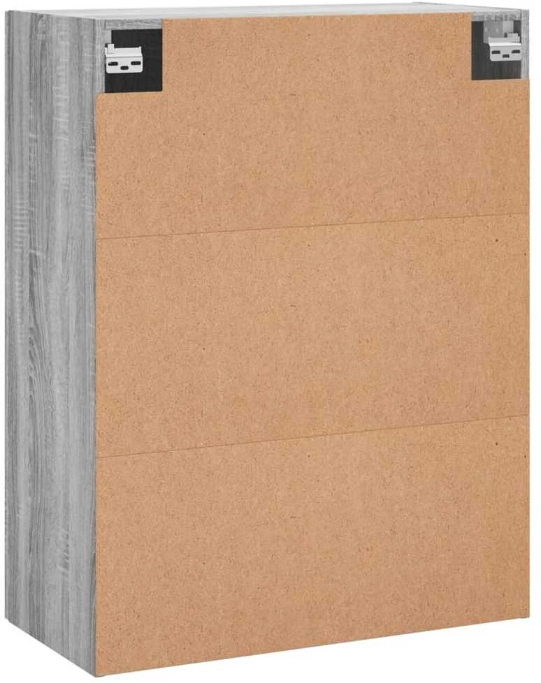Prie sienos montuojamos spintelės, 2vnt., pilkos, 69,5x34x90cm