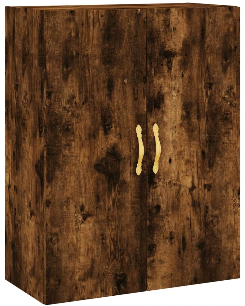 Prie sienos montuojamos spintelės, 2vnt., dūminės, 69,5x34x90cm
