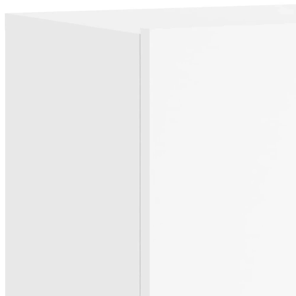 TV staliukas Prie sienos montuojamos TV spintelės, 2vnt., baltos, 80x30x41cm