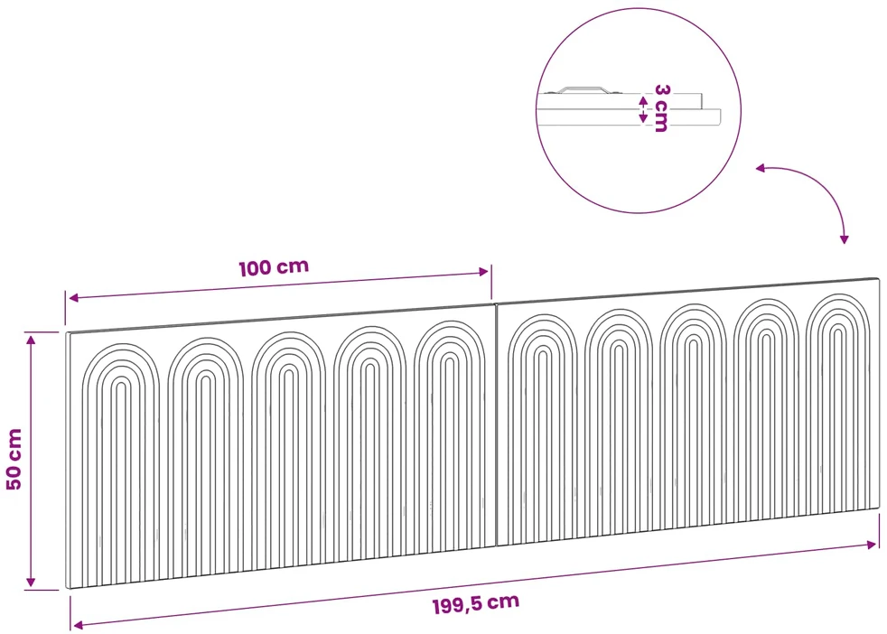 Prie sienos tvirtinamas galvos atlošas ALKMAAR Balta