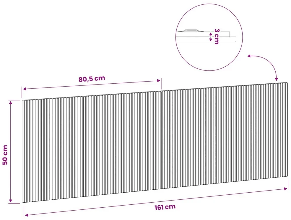 Prie sienos tvirtinamas galvos atlošas ARNHEM Balta