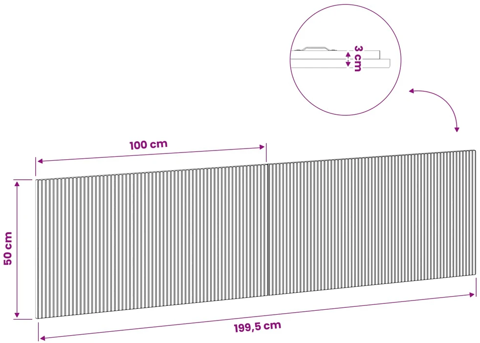 Prie sienos tvirtinamas galvos atlošas ARNHEM Betono pilka