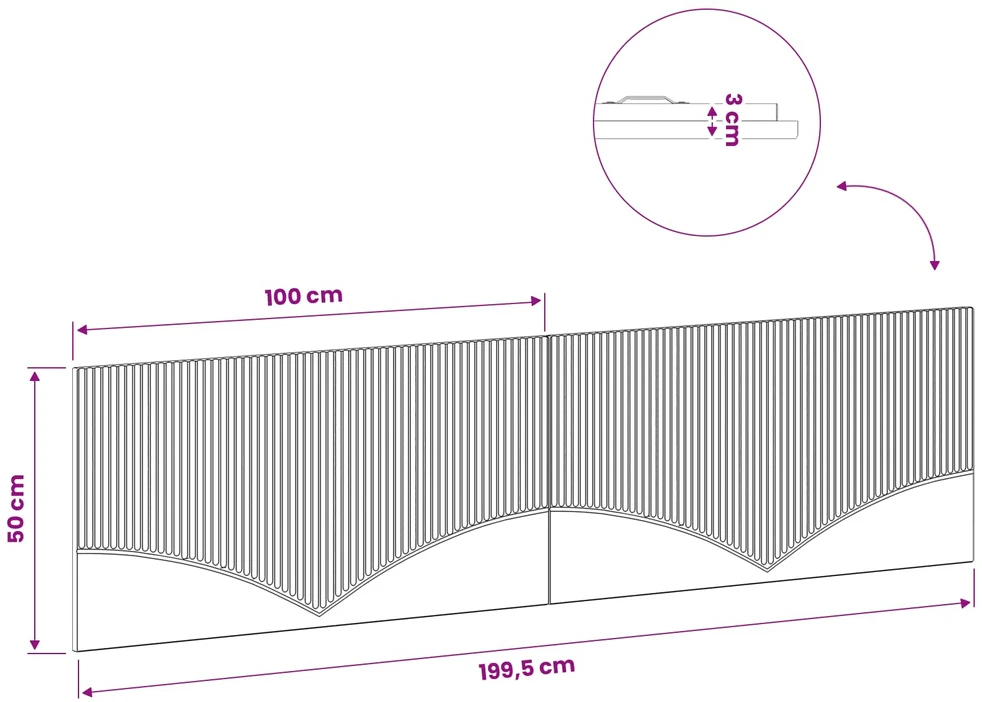 Prie sienos tvirtinamas galvos atlošas HOORN Balta