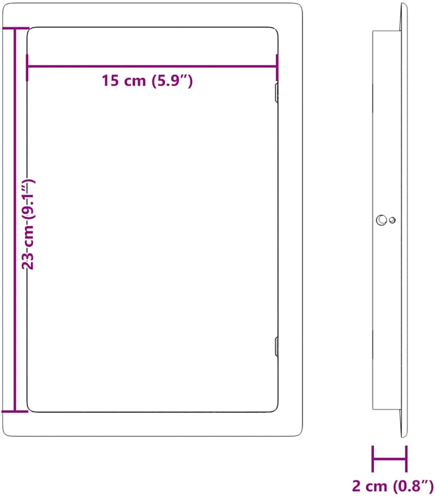 Prieigos panelės 2 vnt. Balta 15 x 23 cm ABS plastikas