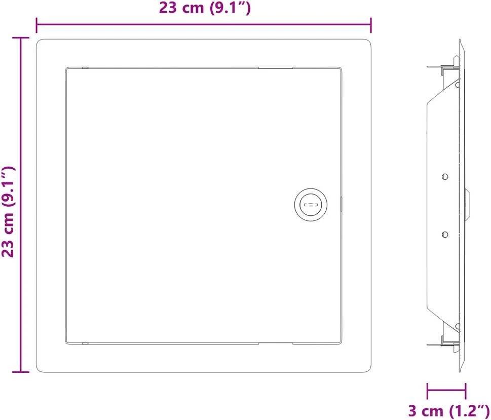 Prieigos skydas 2 vnt. Balta 23 x 23 x 3 cm Plienas