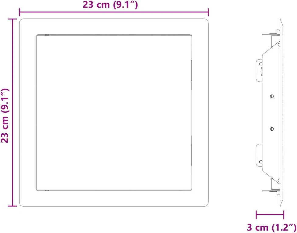 Prieigos skydas 2 vnt. Balta 23 x 23 x 3 cm Plienas