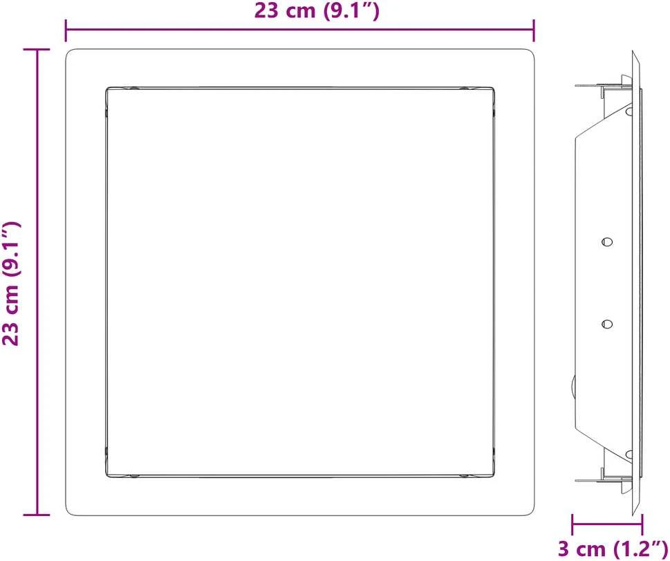 Prieigos skydas 2 vnt. Balta 23 x 23 x 3 cm Plienas