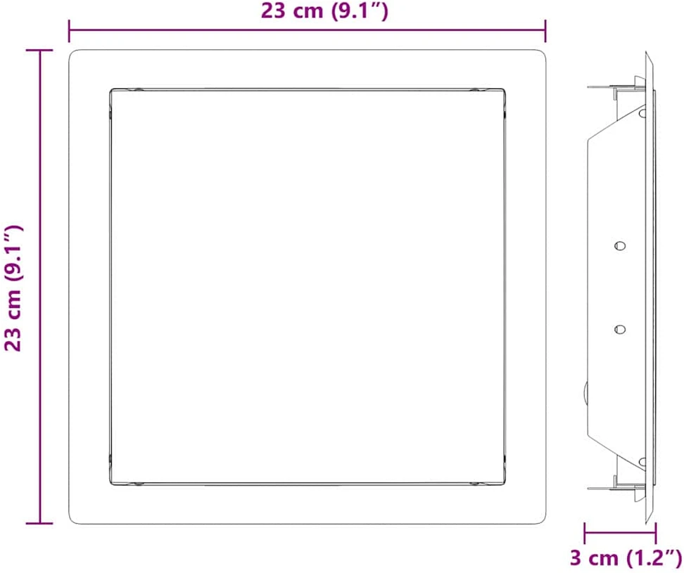Prieigos skydas 2 vnt. Balta 23 x 23 x 3 cm Plienas
