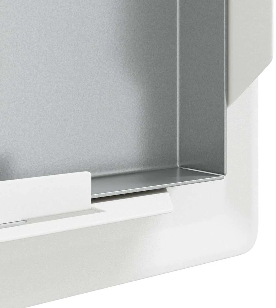 Prieigos skydas 2 vnt. Balta 23 x 23 x 3 cm Plienas