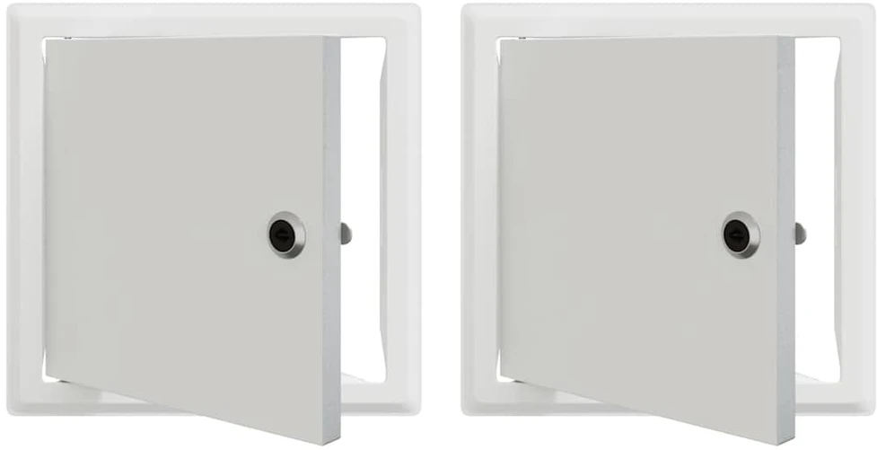 Prieigos skydas 2 vnt. Balta 23 x 23 x 3 cm Plienas