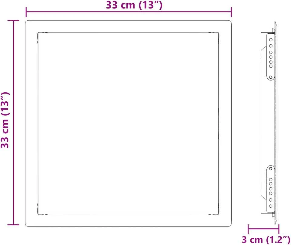 Prieigos skydas Balta 33 x 33 x 3 cm Plienas