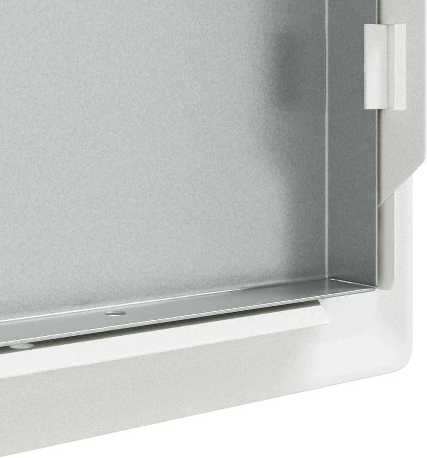 Prieigos skydas Balta 43 x 33 x 3 cm Plienas
