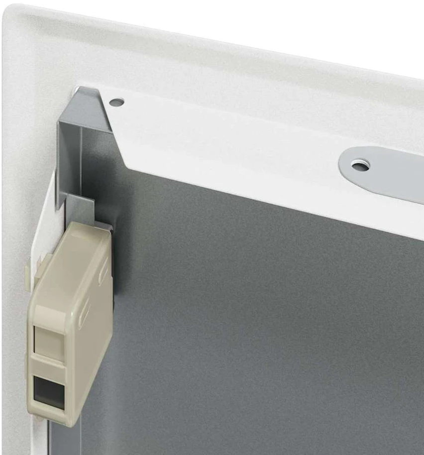 Prieigos skydas Balta 33 x 23 x 3 cm Plienas