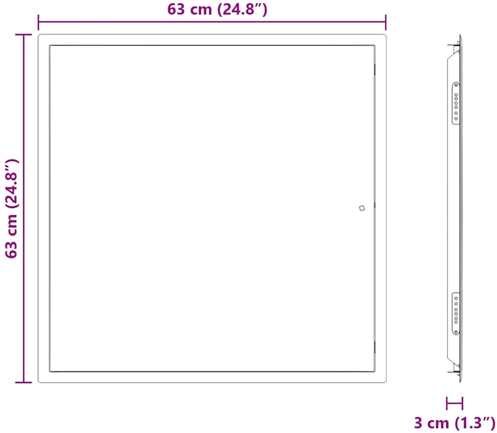 Prieigos skydas Balta 63 x 63 x 3 cm Plienas