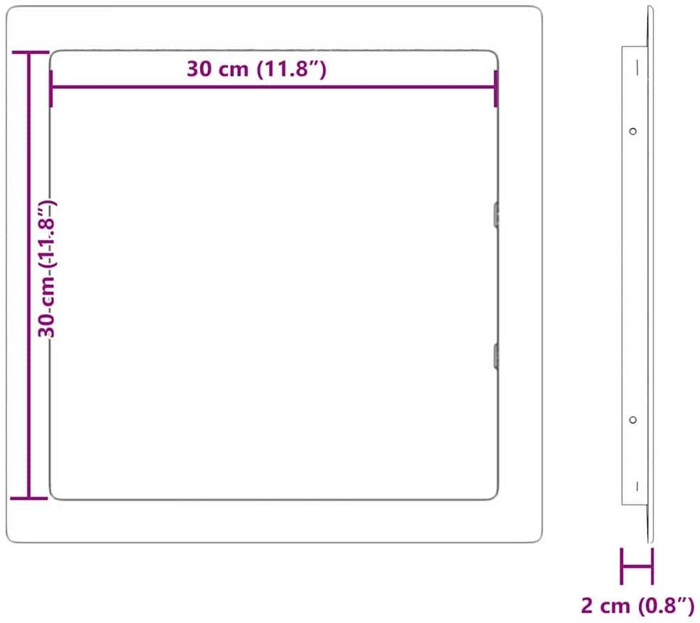 Prieigos panelės Balta 30 x 30 cm ABS plastikas