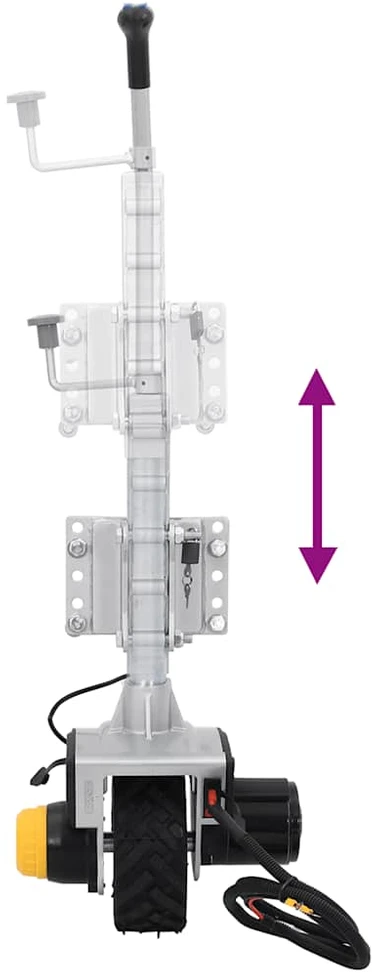 Priekabos domkratas, 12 V, 550 W, aliuminis