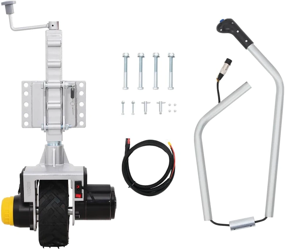 Priekabos domkratas, 12 V, 550 W, aliuminis