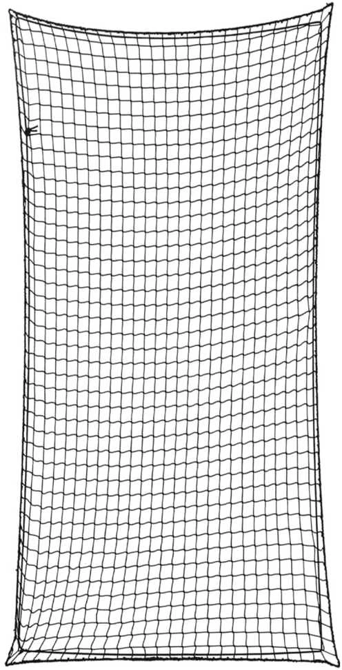 Priekabos tinklas su elastine virve, juodas, 7x3,5m, PP