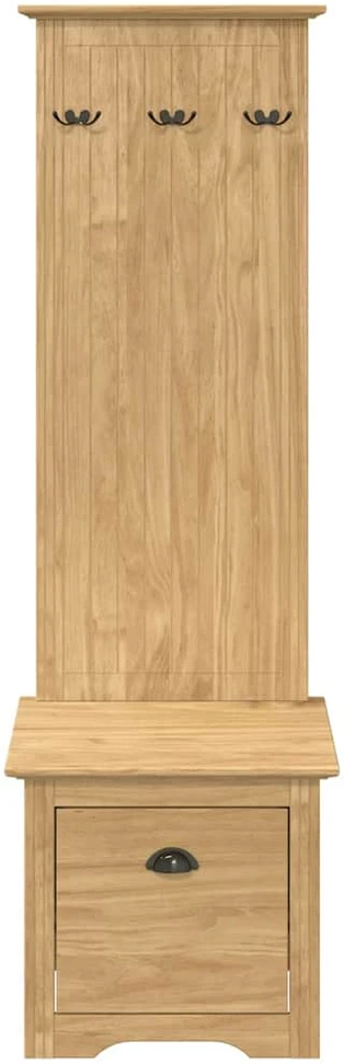 Prieškambario spintelė BODO Medus ruda 50 x 40 x 156,7 cm