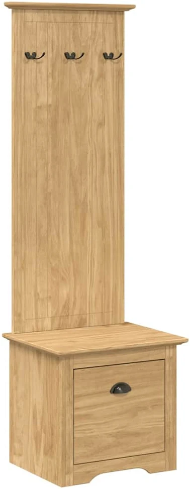 Prieškambario spintelė BODO Medus ruda 50 x 40 x 156,7 cm