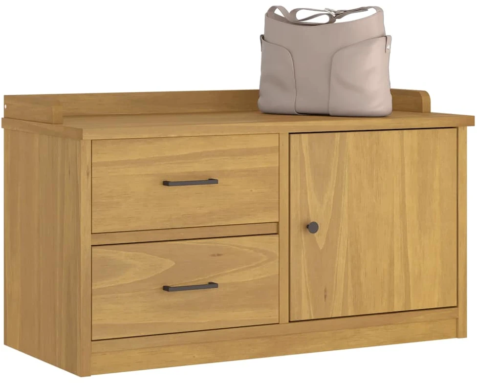 Prieškambario suoliukas SANDNES 87x40x50 pušies masyvo