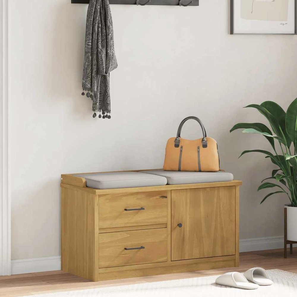 Prieškambario suoliukas SANDNES 87x40x50 pušies masyvo