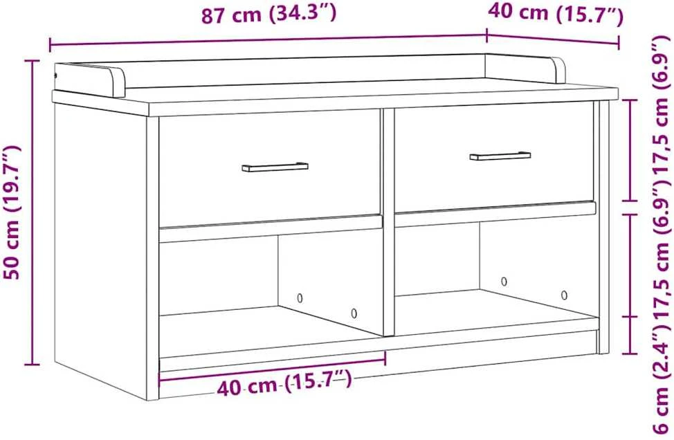 Prieškambario suoliukas SANDNES 87x40x50 pušies masyvo