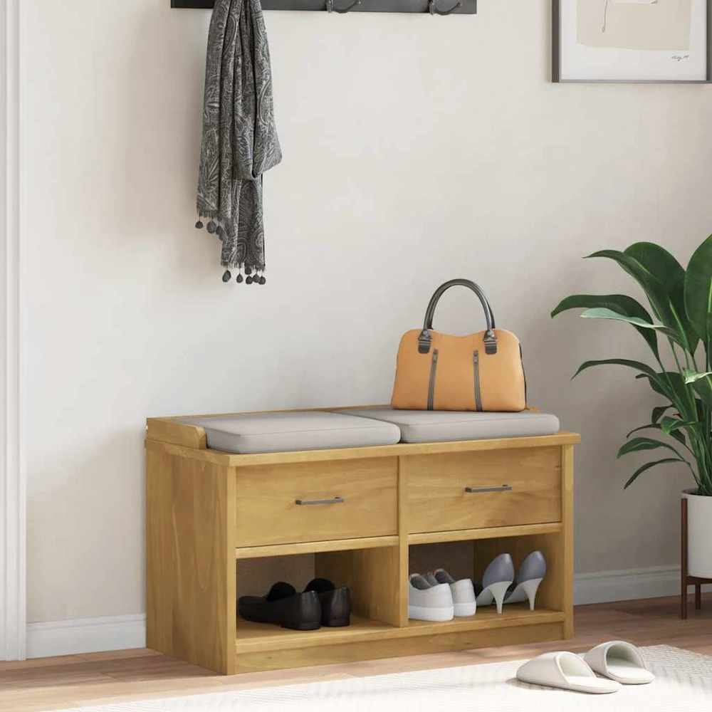 Prieškambario suoliukas SANDNES 87x40x50 pušies masyvo