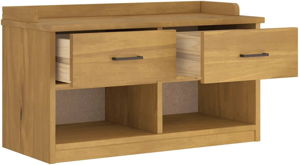 Prieškambario suoliukas SANDNES 87x40x50 pušies masyvo