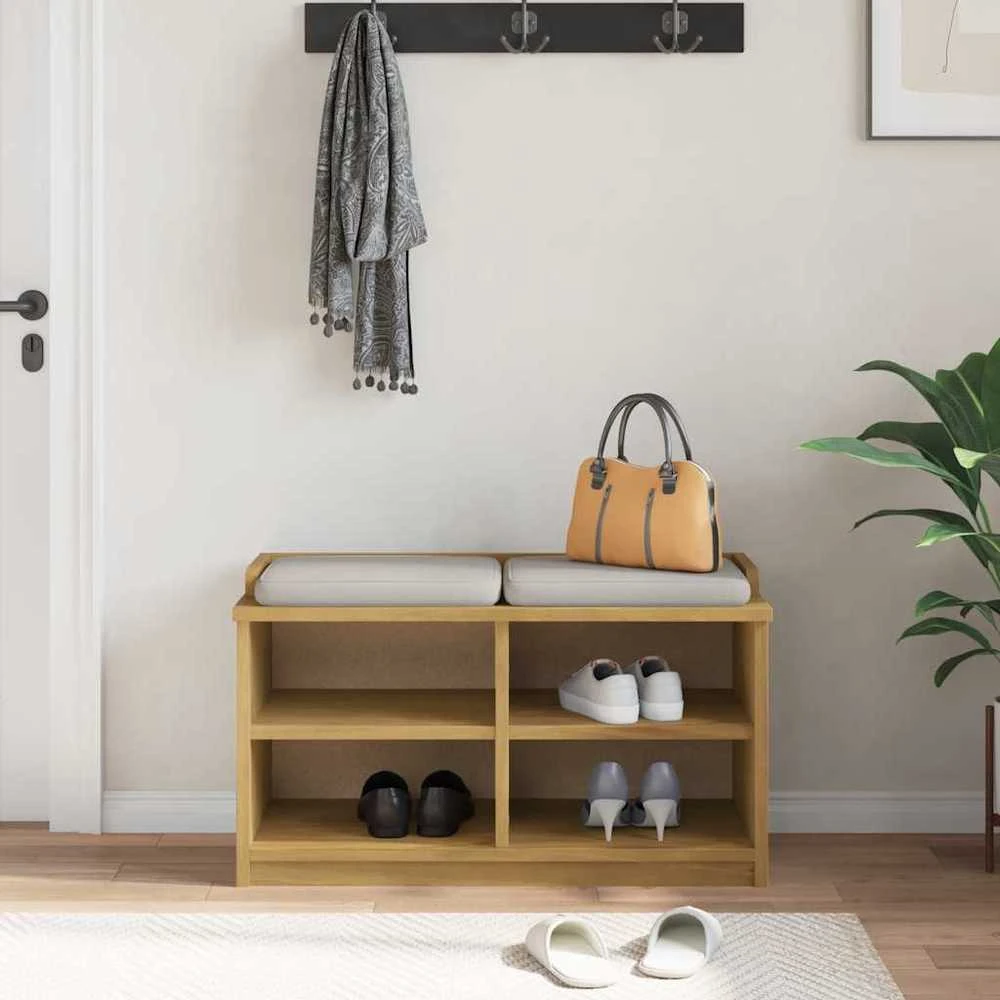 Prieškambario suoliukas SANDNES 87x40x50 pušies masyvo