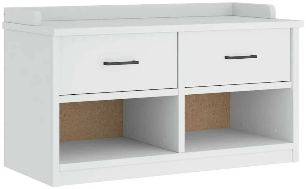Prieškambario suoliukas SANDNES baltas 87x40x50 pušies masyvo
