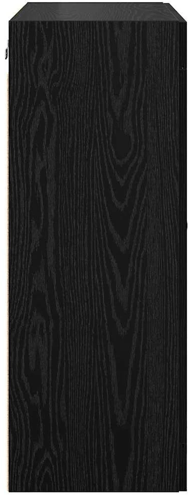 Prikabinama spinta 2 vnt. Juodas ąžuolas 69,5 x 34 x 90 cm