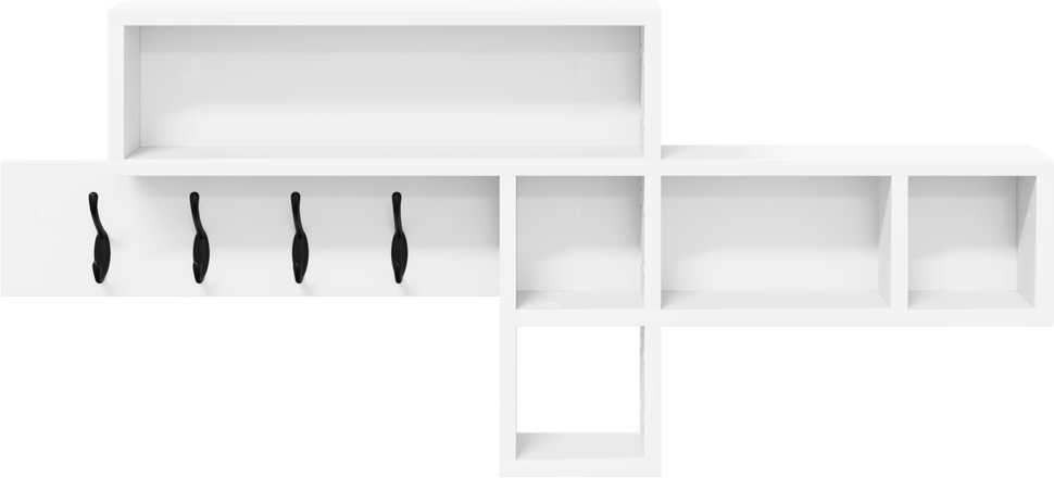 Prikabinamas paltas Sieninis Balta 100 x 12 x 43,5 cm